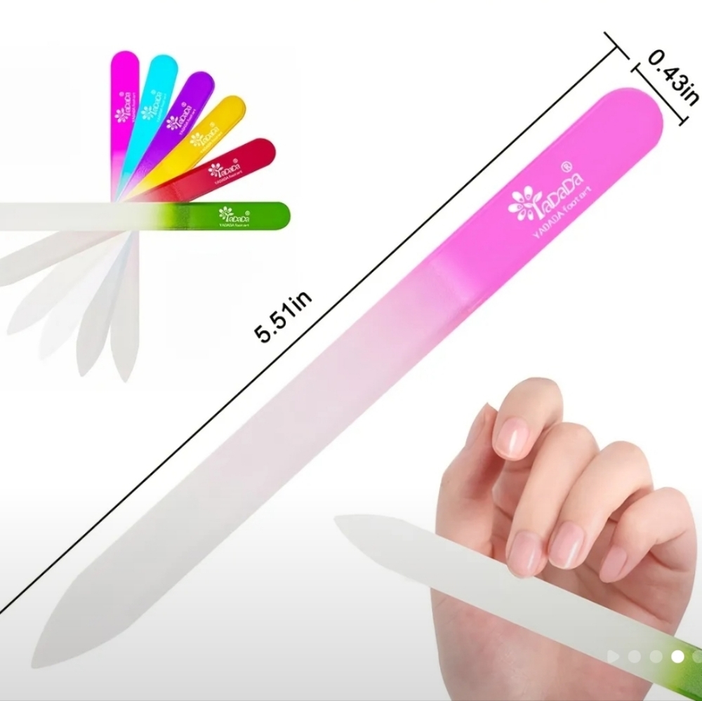 GREEN - Professional Hard Glass Nail File - Crystal Nail File